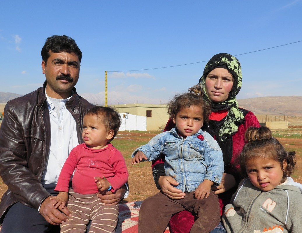 Abu Anas et sa famille, réfugiés syriens dans la vallée de la Bekaa au Liban